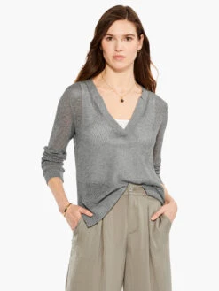 Mesh Stitch Sweater TARRAGON