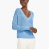 Textural V-Neck Summer Sweater ZEPHYR
