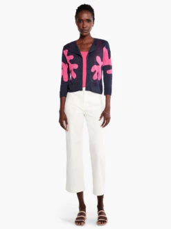 Cutout Crush Cardigan INDIGO MULTI -Deals Clothing Shop M231140IMIPRODUCT 04