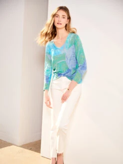 Full Bloom Sweater BLUE MULTI -Deals Clothing Shop M231144BLTPRODUCT 06