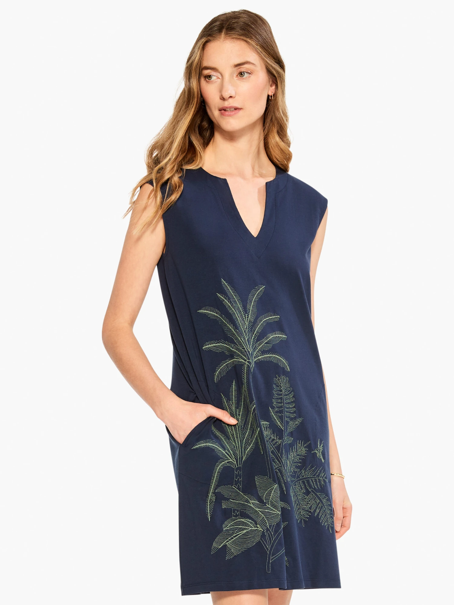 Embroidered Fauna Dress INDIGO MULTI 3 Embroidered Fauna Dress INDIGO MULTI