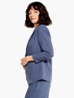 Central Park Scrunch Sleeve Jacket BLUE MULTI -Deals Clothing Shop M231509BLTPRODUCT 02