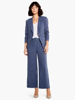 Central Park Scrunch Sleeve Jacket BLUE MULTI -Deals Clothing Shop M231509BLTPRODUCT 04