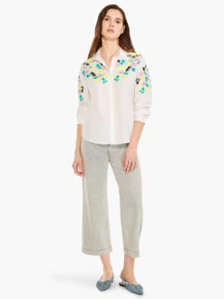 Placed Petals Shirt WHITE MULTI -Deals Clothing Shop M231613WMTPRODUCT 04