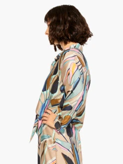 Banana Leaves Top AQUA MULTI -Deals Clothing Shop M231634AQLPRODUCT 02