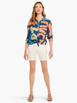 Love Art Joy Crinkle Shirt INDIGO MULTI -Deals Clothing Shop M231643IMIPRODUCT 04