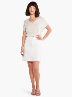 NZ Denim 20" Skirt PAPER WHITE 7 NZ Denim 20" Skirt PAPER WHITE -Deals Clothing Shop M231702PWHPRODUCT 01