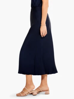 Crepe Slip Skirt DARK INDIGO -Deals Clothing Shop M231709DIDPRODUCT 03