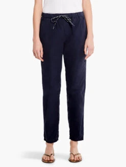 Cotton Poplin Relaxed Ankle Pant DARK INDIGO