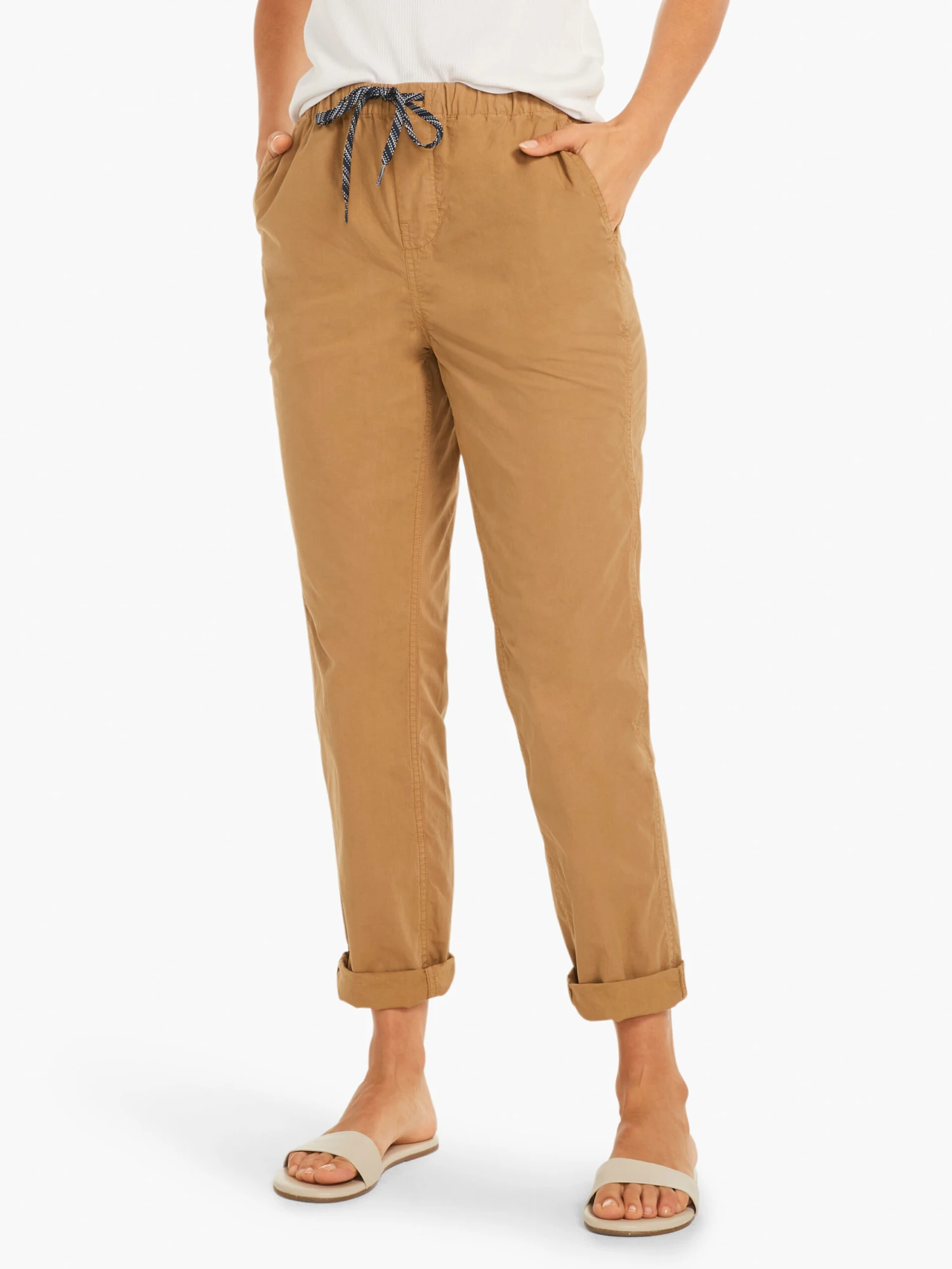 Cotton Poplin Relaxed Ankle Pant DIJON 3 Cotton Poplin Relaxed Ankle Pant DIJON