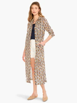 Falling Diamonds Dress ORANGE MULTI