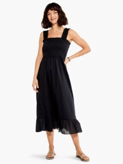 Cotton Lawn Smocked Dress BLACK ONYX -Deals Clothing Shop M231904BLXPRODUCT 04 1