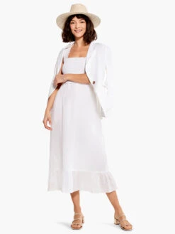 Cotton Lawn Smocked Dress PAPER WHITE -Deals Clothing Shop M231904PWHPRODUCT 01