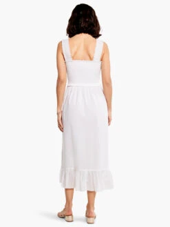 Cotton Lawn Smocked Dress PAPER WHITE -Deals Clothing Shop M231904PWHPRODUCT 03