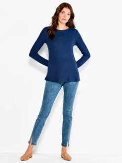 NZT Sweet Dreams Long Sleeve Crew Tee DARK INDIGO -Deals Clothing Shop NZTESS1016DIDPRODUCT 04