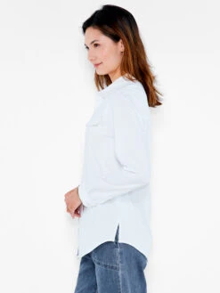 NZT Long Sleeve Angled Pocket Shirt PAPER WHITE -Deals Clothing Shop NZTESS1019PWHPRODUCT 02