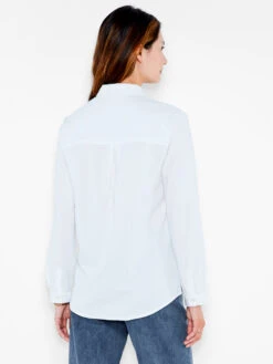 NZT Long Sleeve Angled Pocket Shirt PAPER WHITE -Deals Clothing Shop NZTESS1019PWHPRODUCT 03