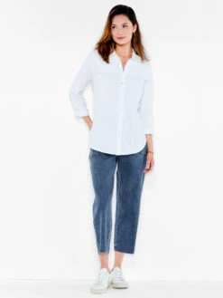 NZT Long Sleeve Angled Pocket Shirt PAPER WHITE -Deals Clothing Shop NZTESS1019PWHPRODUCT 04