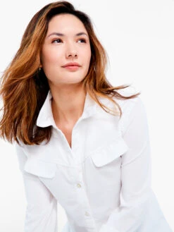 NZT Long Sleeve Angled Pocket Shirt PAPER WHITE -Deals Clothing Shop NZTESS1019PWHPRODUCT 05