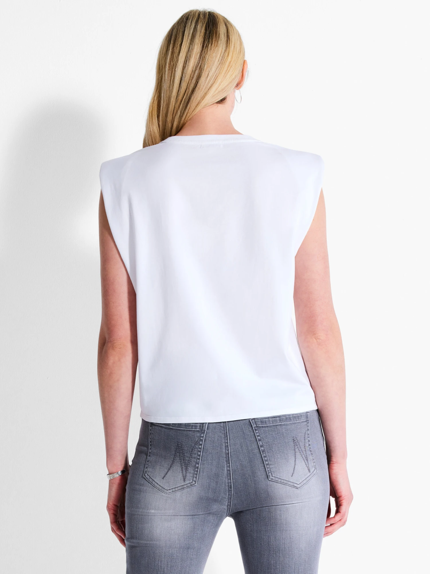 NZT Power Shoulder Crew Tank PAPER WHITE 5 NZT Power Shoulder Crew Tank PAPER WHITE - Image 3