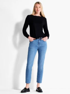 NZT Sweet Dreams Ruched Sleeve Crew Neck -Deals Clothing Shop NZTF232037BLXPRODUCT 04