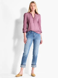 NZT Long Sleeve Henley MAHOGANY -Deals Clothing Shop NZTF232048MAHPRODUCT 04