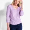 NZT Long Sleeve V-Neck Ruched Tee -Deals Clothing Shop NZTF232062CLLPRODUCT 01