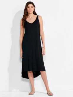 NZT Double V Tank Dress BLACK ONYX -Deals Clothing Shop NZTM231257BLXPRODUCT 04