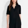 NZT Short Sleeve Notched V Dress -Deals Clothing Shop NZTM231259BLXPRODUCT 01
