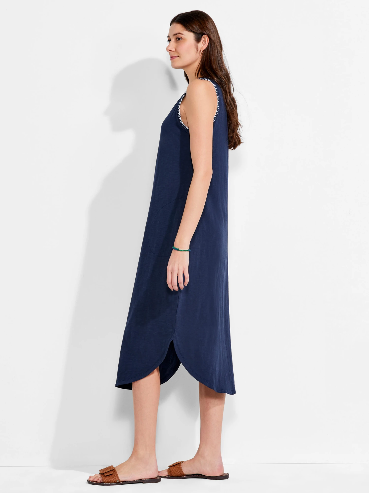 NZT Scoop Neck Stitch Tank Dress DARK INDIGO MULTI 4 NZT Scoop Neck Stitch Tank Dress DARK INDIGO MULTI - Image 2