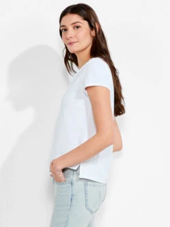 NZT Short Sleeve Roll V Tee PAPER WHITE -Deals Clothing Shop NZTM232013PWHPRODUCT 02