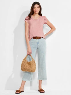 NZT Short Sleeve Tulip Sleeve Scoop Tee GINGER ROSE -Deals Clothing Shop NZTM232014GREPRODUCT 04