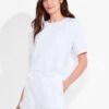 NZT Short Sleeve Round Neck French Terry Top PAPER WHITE 2 NZT Short Sleeve Round Neck French Terry Top PAPER WHITE -Deals Clothing Shop NZTM232017PWHPRODUCT 01