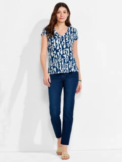 NZT High Seas Short Sleeve V Tee BLUE MULTI -Deals Clothing Shop NZTM232022BLTPRODUCT 04