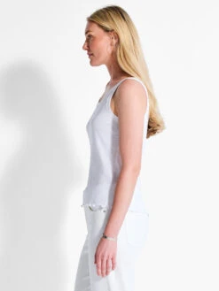 NZT Scoop Lettuce Edge Tank PAPER WHITE -Deals Clothing Shop NZTM232025PWHPRODUCT 02