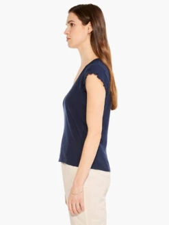 NZT Short Sleeve Scoop Lettuce Edge Tee -Deals Clothing Shop NZTM232026DIDPRODUCT 02