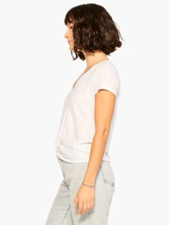 NZT Short Sleeve Knotted V Tee PAPER WHITE -Deals Clothing Shop NZTM232028PWHPRODUCT 02