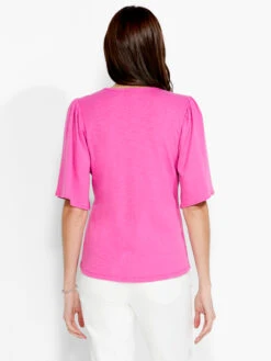 NZT Square Neck Flutter Sleeve Tee FREESIA -Deals Clothing Shop NZTS231017FREPRODUCT 03