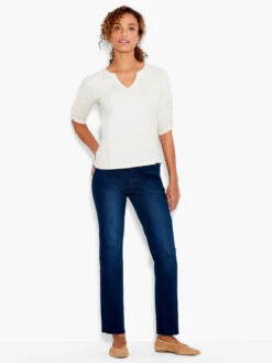 NZT Ruched Elbow Sleeve Split Neck 9 NZT Ruched Elbow Sleeve Split Neck -Deals Clothing Shop NZTS231026CBSPRODUCT 04