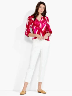 NZT Blooms 3/4 Sleeve Split Neck Tee PINK MULTI -Deals Clothing Shop NZTS231028PKMPRODUCT 04