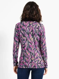 NZT Sweet Dreams Long Sleeve Printed Vines Tee PINK MULTI -Deals Clothing Shop NZTW232054PKMPRODUCT 03