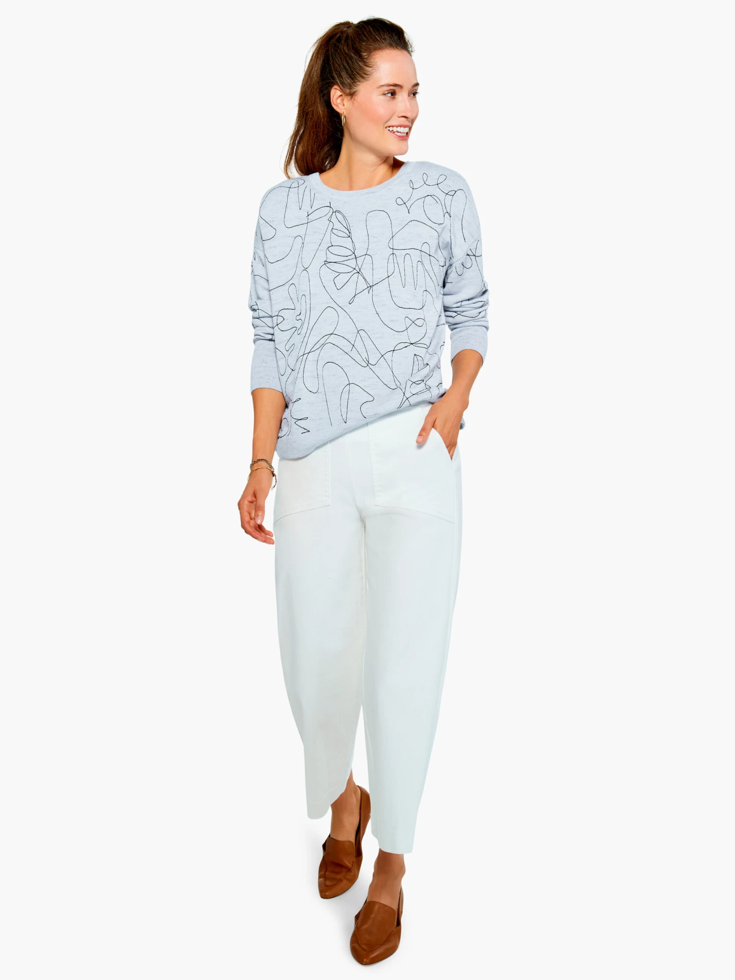 All Day Slim Wide Crop Pant PAPER WHITE 6 All Day Slim Wide Crop Pant PAPER WHITE - Image 4