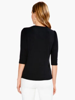 Drapey Rib Puff Sleeve Tee -Deals Clothing Shop S231009BLXPRODUCT 03