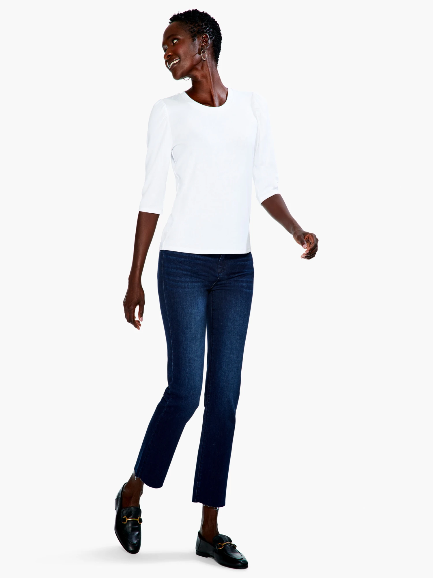 Drapey Rib Puff Sleeve Tee PAPER WHITE 6 Drapey Rib Puff Sleeve Tee PAPER WHITE - Image 4