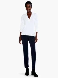 Drapey Rib Collared Top PAPER WHITE 9 Drapey Rib Collared Top PAPER WHITE -Deals Clothing Shop S231049PWHPRODUCT 04