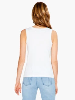 Rib Knit Scoop Tank PAPER WHITE -Deals Clothing Shop S231051PWHPRODUCT 03
