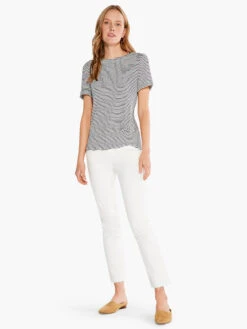 In Line Twist Tee WHITE MULTI -Deals Clothing Shop S231065WMTPRODUCT 04