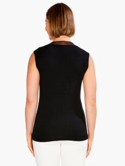 Drapey Rib Mesh Trim Tank -Deals Clothing Shop S231068BLXPRODUCT 03