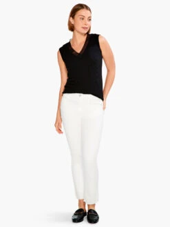 Drapey Rib Mesh Trim Tank -Deals Clothing Shop S231068BLXPRODUCT 04