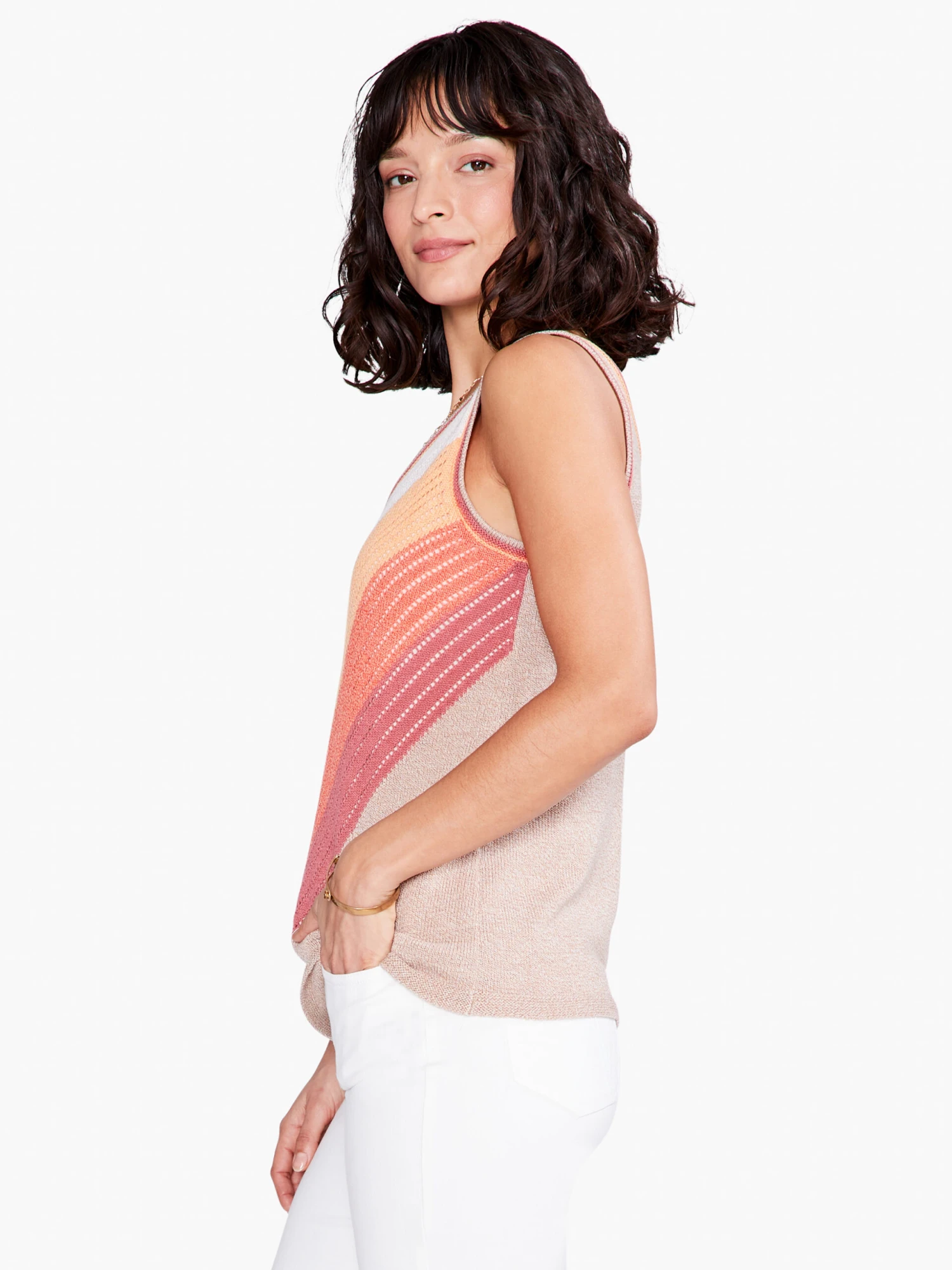 Sun Ray Crochet Tank ORANGE MULTI 4 Sun Ray Crochet Tank ORANGE MULTI - Image 2